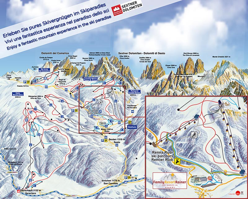 Creatie Maan oppervlakte Zichtbaar Skiurlaub in den Sextner Dolomiten – Family Resort Rainer