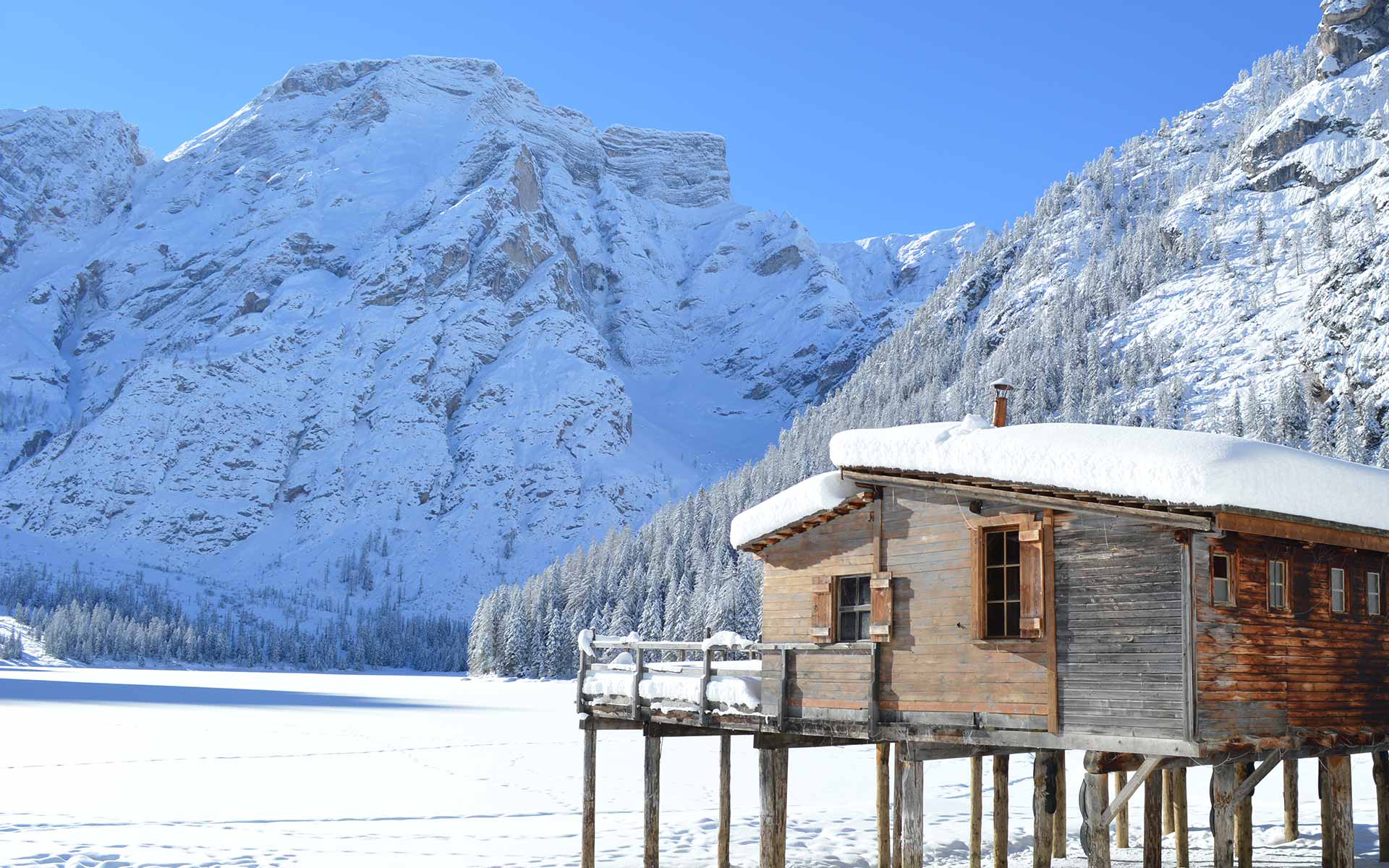 Lake Braies Dolomites Right On Hotel Trenker S Doorstep