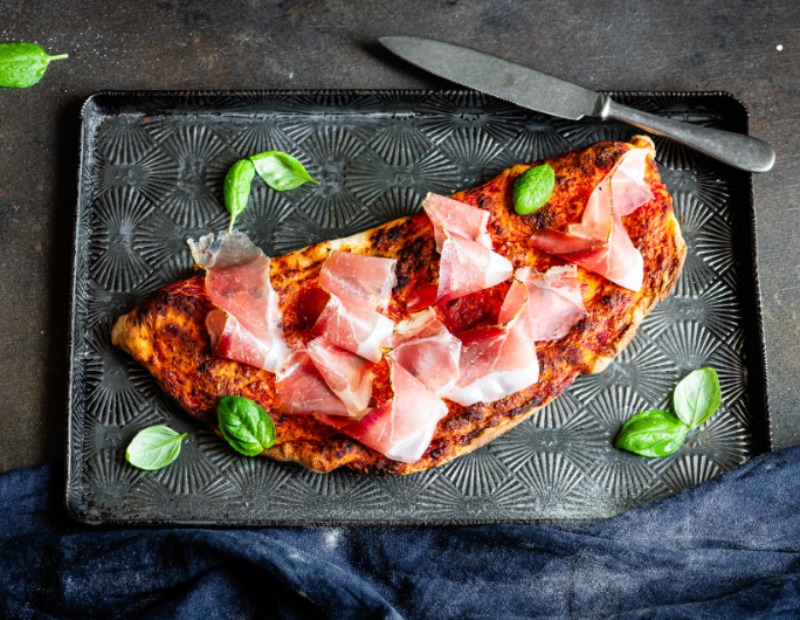 Calzoni with Speck Alto Adige PGI