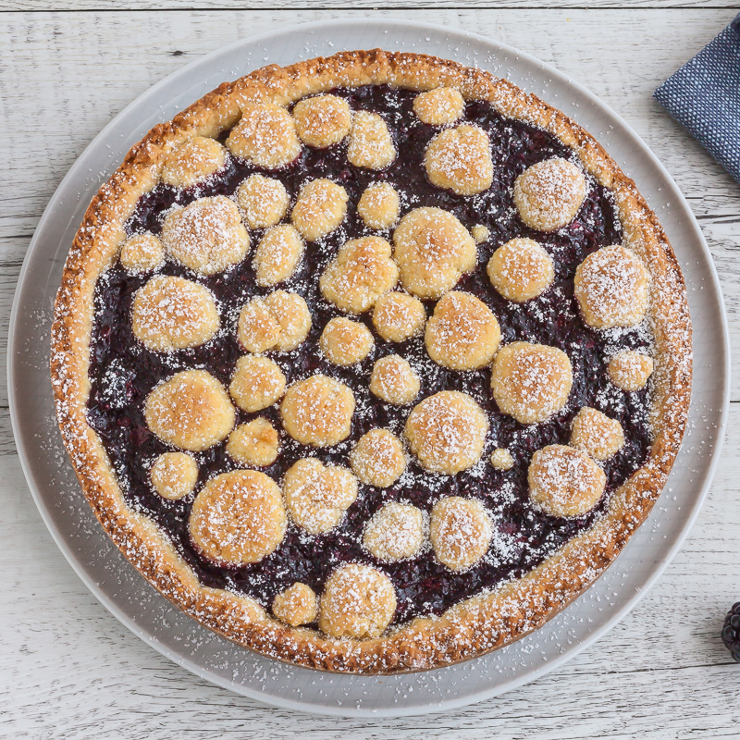 saftiger mürbeteigkuchen mit brombeeren