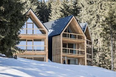 Waldchalets Obomilla (Mühlbach / Meransen) im Winter