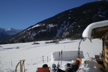 Haus Rufinatscha (Taufers im Münstertal) im Winter